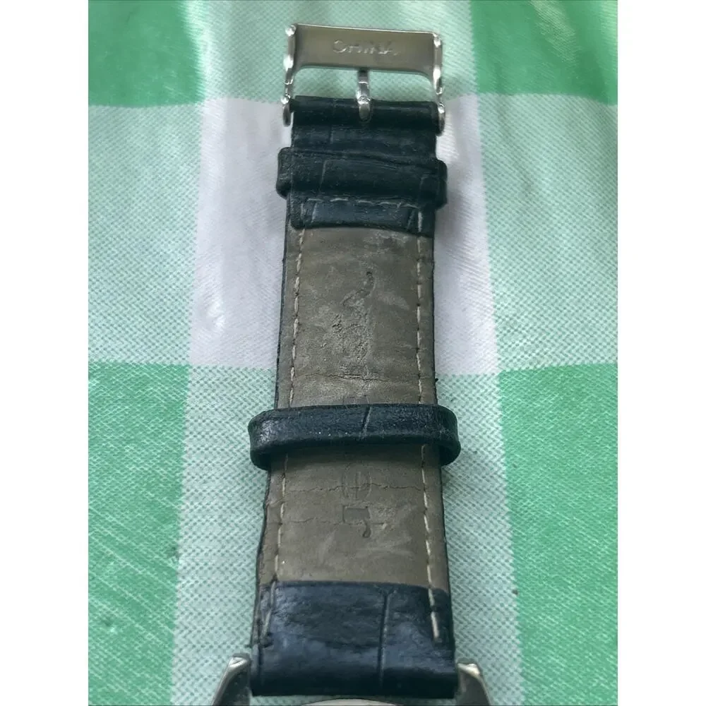 Vernier Black Dial And Band Silver Case Women’s Quartz Watch